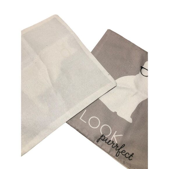 Pair of I look purrfect pillow case cat 16x16" New - Picture 4 of 4